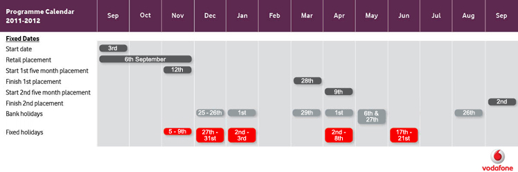 Programme Calendar