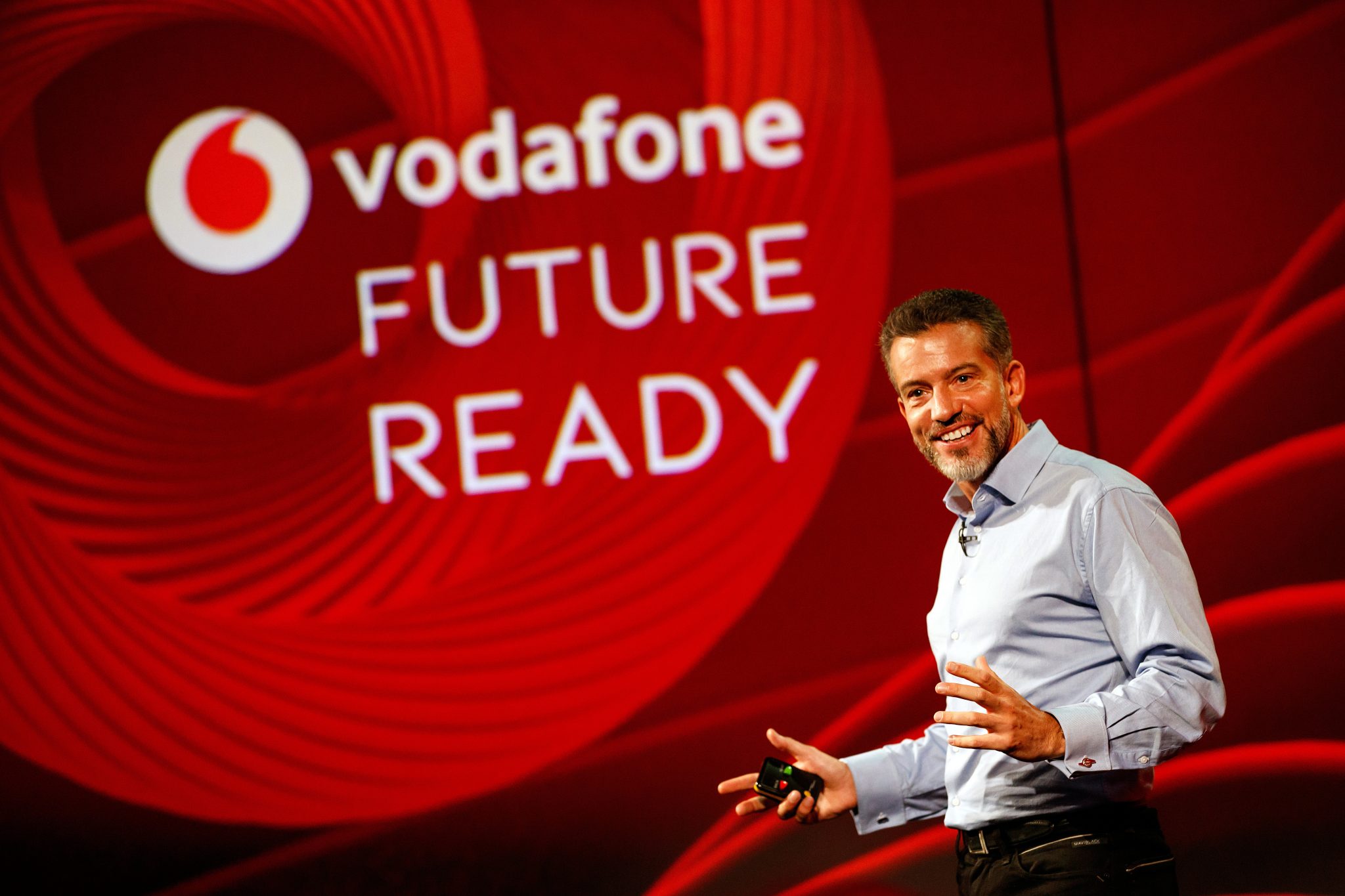 Nick Jeffery, Vodafone CEO speaking at Vodafone Newbury, 20 September 2017