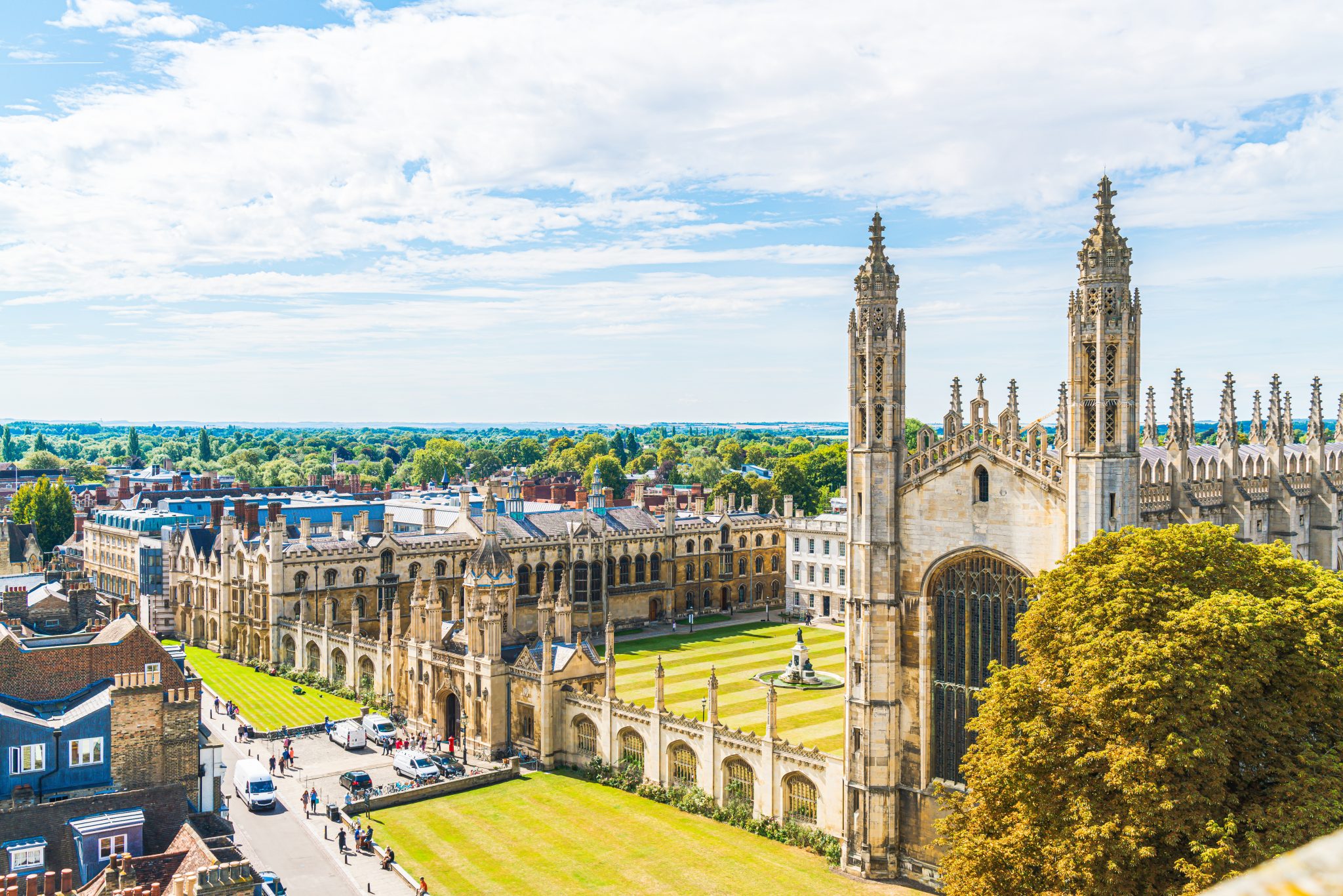 Aerial shot of Cambridge