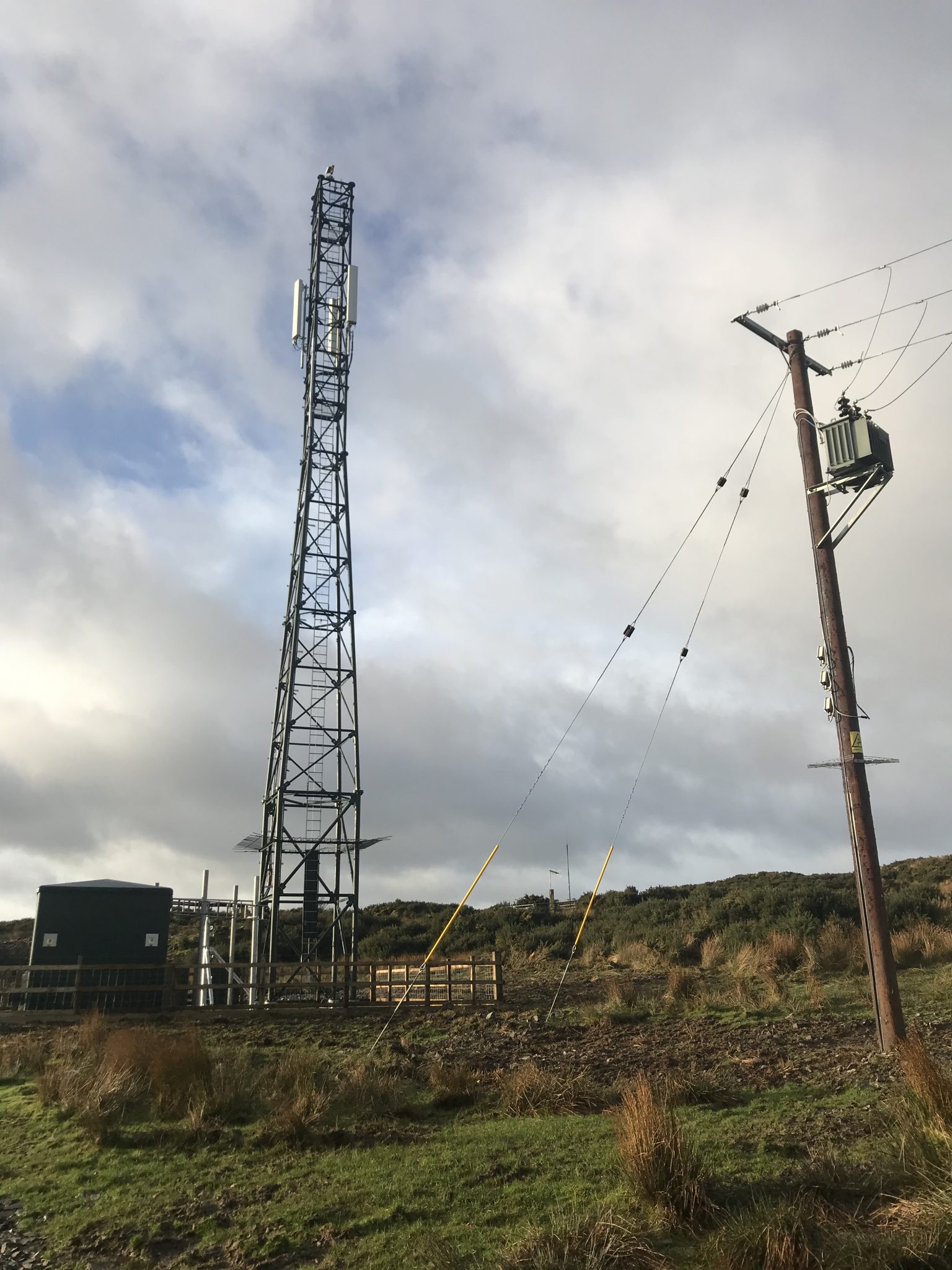 Mobile phone mast, New Luce, Wigtownshire, Scotland