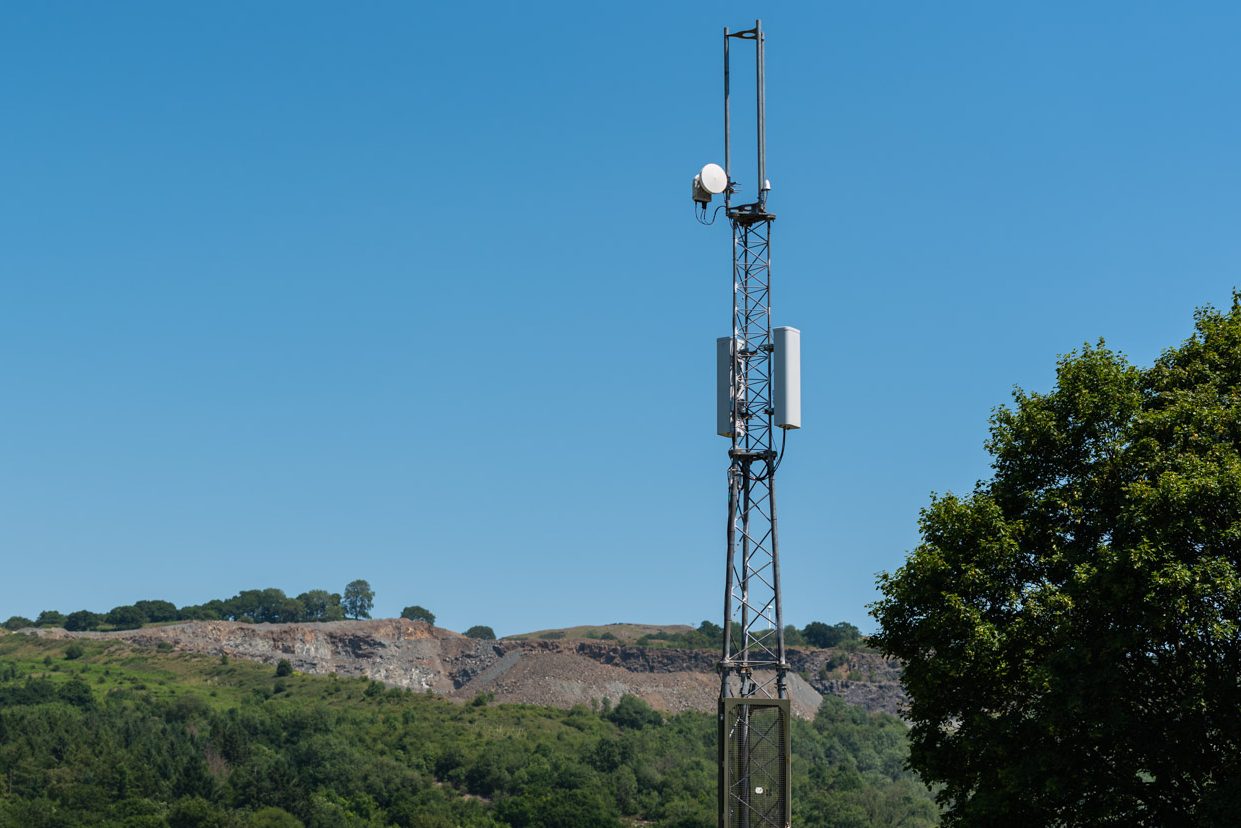 OpenRAN mast site, Royal Welsh Showground, Builth Wells, Powys