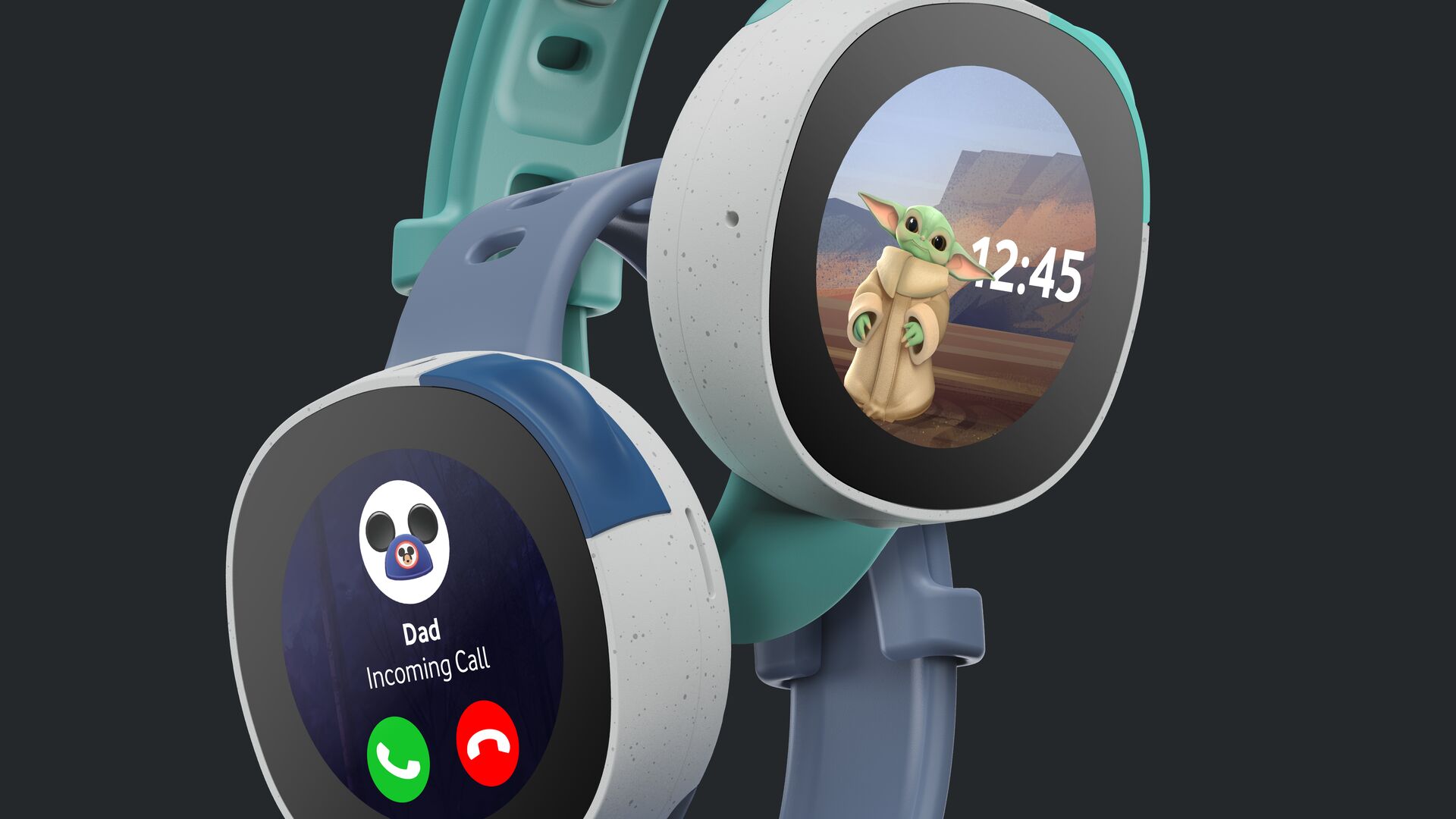 image of the Vodafone Disney Neo smartwatch receiving a call