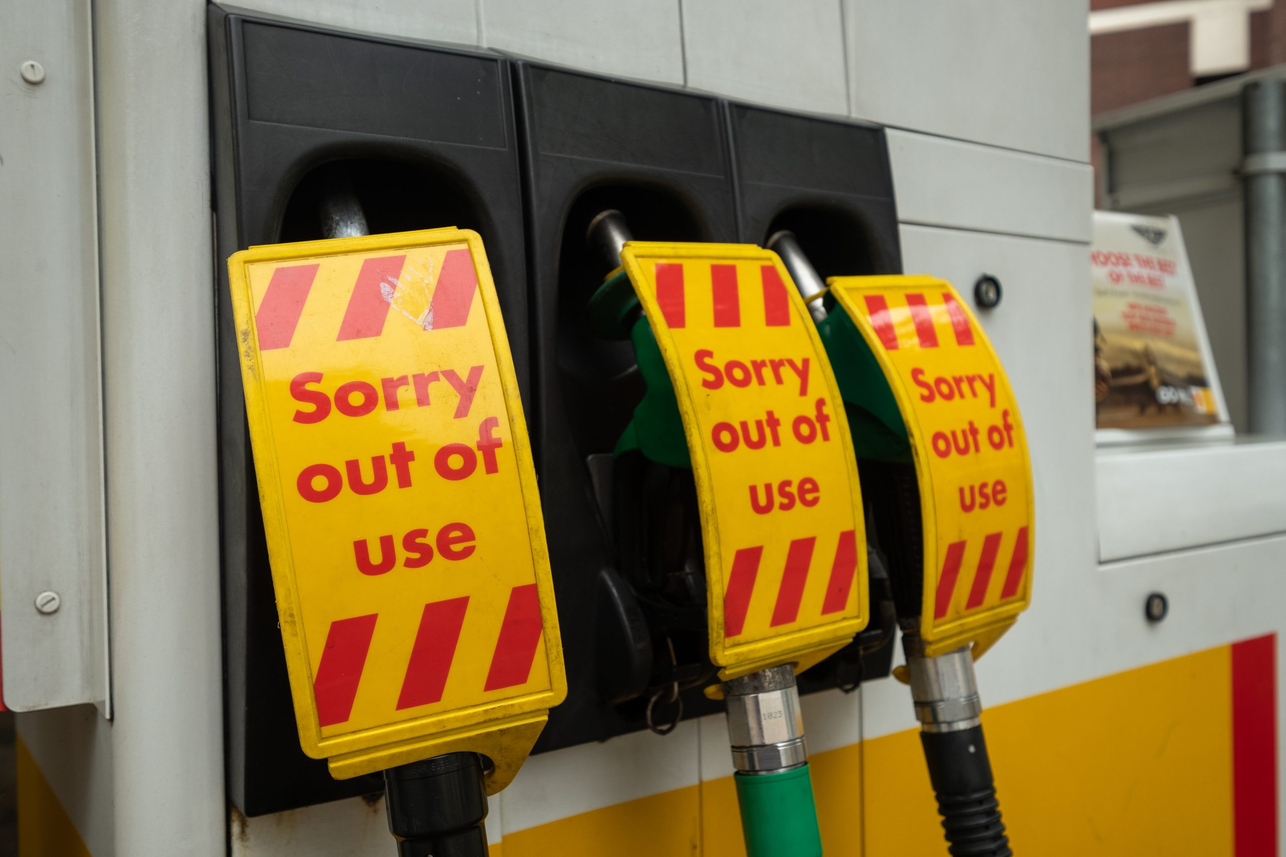 'Sorry out of use' fuel pumps