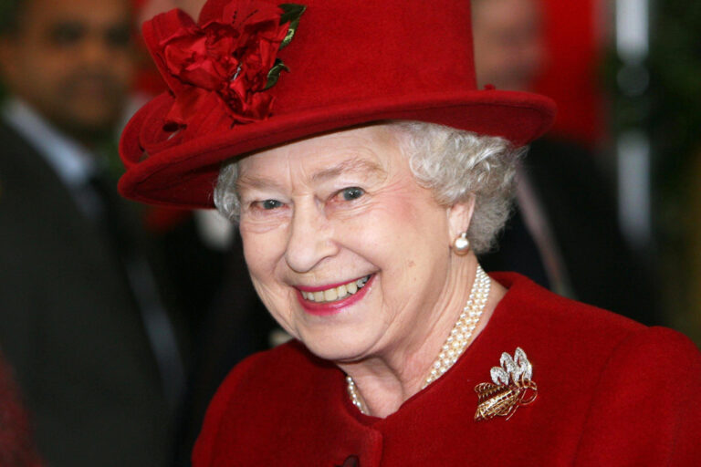Queen Elizabeth II on a visit to Vodafone's Newbury HQ in 2008.