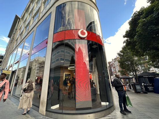 illustrative photo of Vodafone's flagship Oxford Street store.