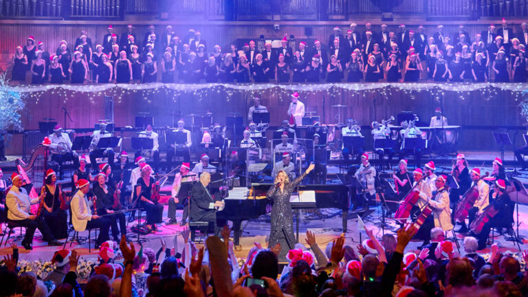 photo of the annual Christmas Carol Singalong at the South Bank Centre