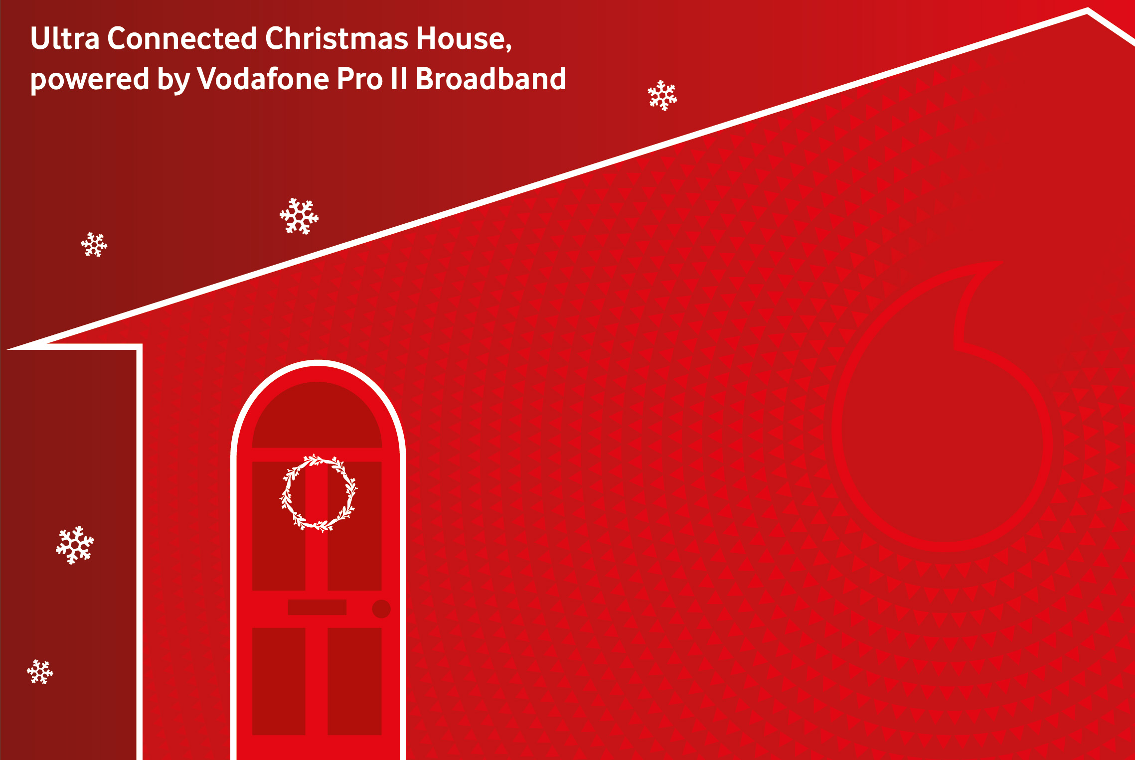 graphic promoting Vodafone 'broadband house' event in London