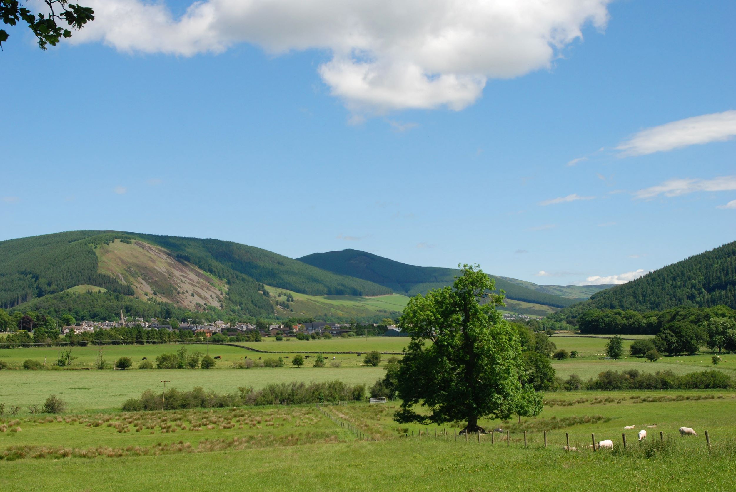 Innerleithen in Tweed valley near Traquair in Scottish Borders