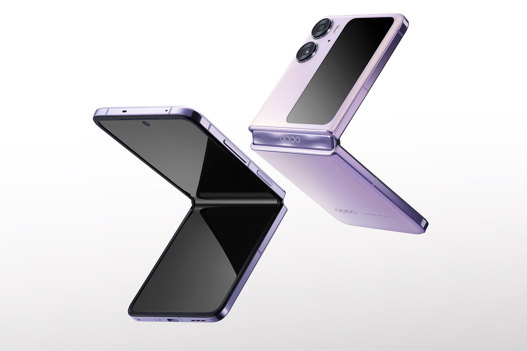image of the Oppo Find N2 Flip Android smartphone in purple