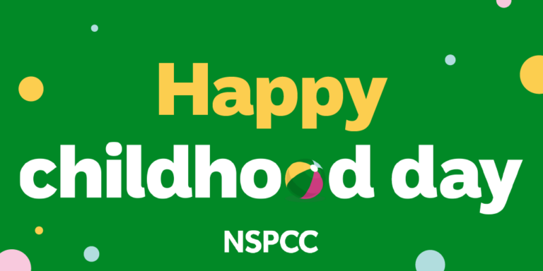 Happy childhood day logo from NSPCC