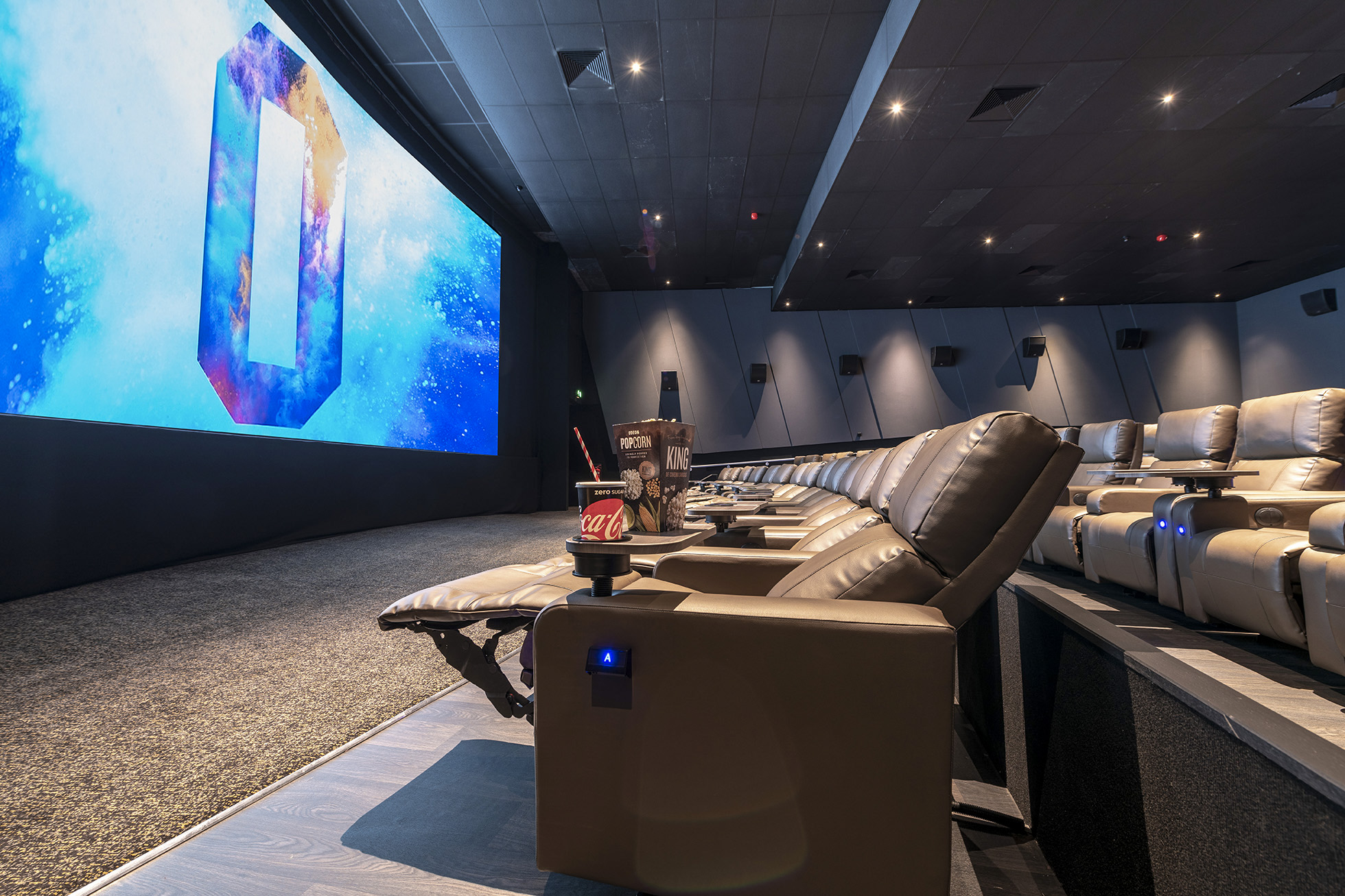 photo of the seating and screen at the Odeon Luxe cinema in Derby