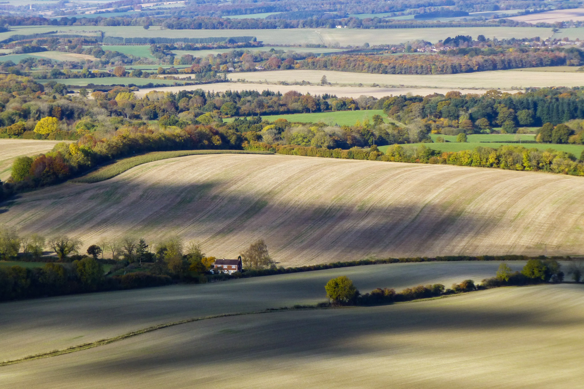 stock image of the countryside near Combe, Berkshire