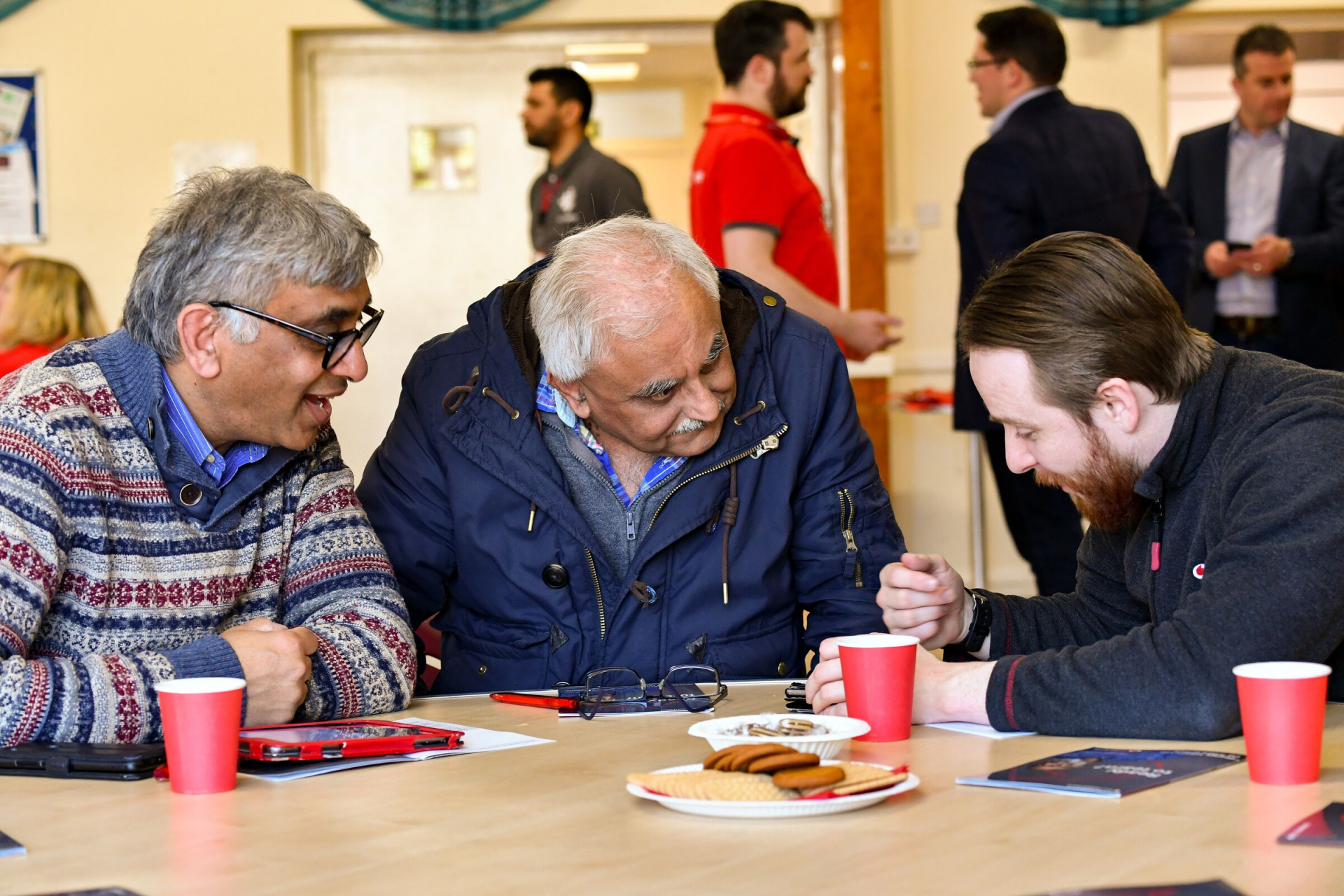 Vodafone staff helping over 50's with their tech questions at a TechConnect event in Carnival Hall, Basingstoke, 26.02.19.
Photo: Professional Images/@ProfImages
