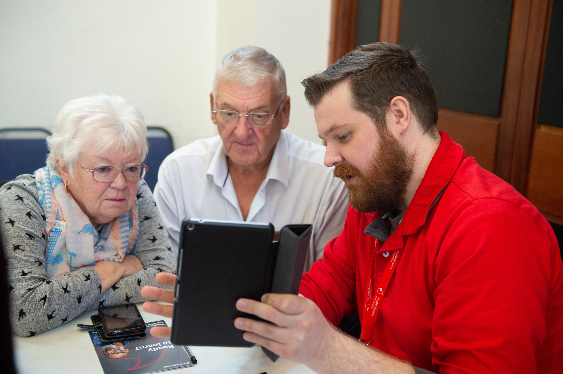 Vodafone staff helping over 50's with their tech questions at a TechConnect event in Carnival Hall, Basingstoke, 26.02.19.
Photo: Professional Images/@ProfImages