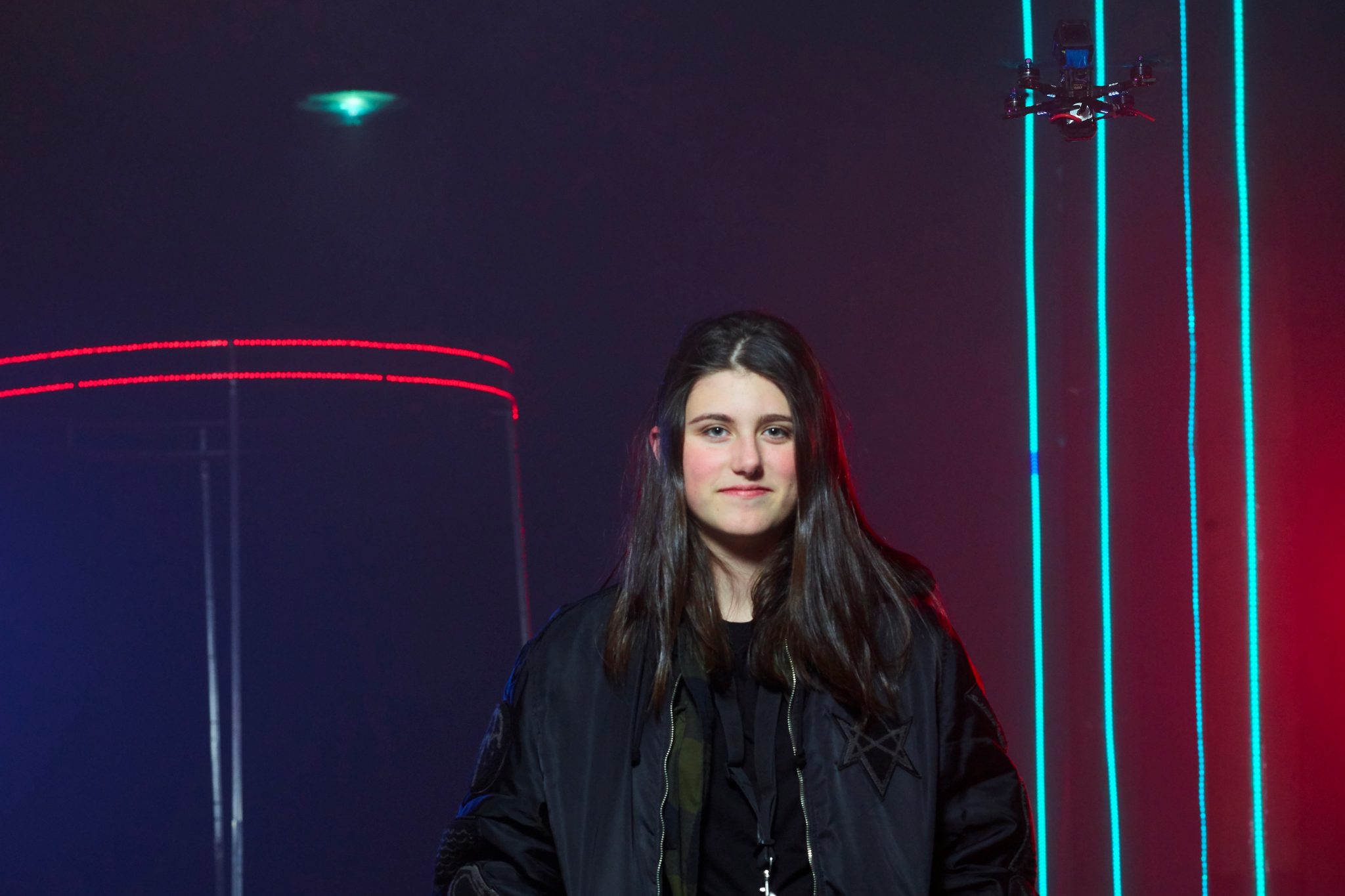 Competitive drone racer Kelsey Hunt