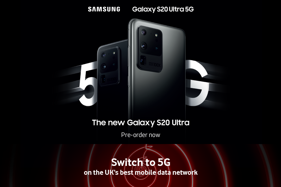Samsung Galaxy S20 Ultra 5G pre-order graphic