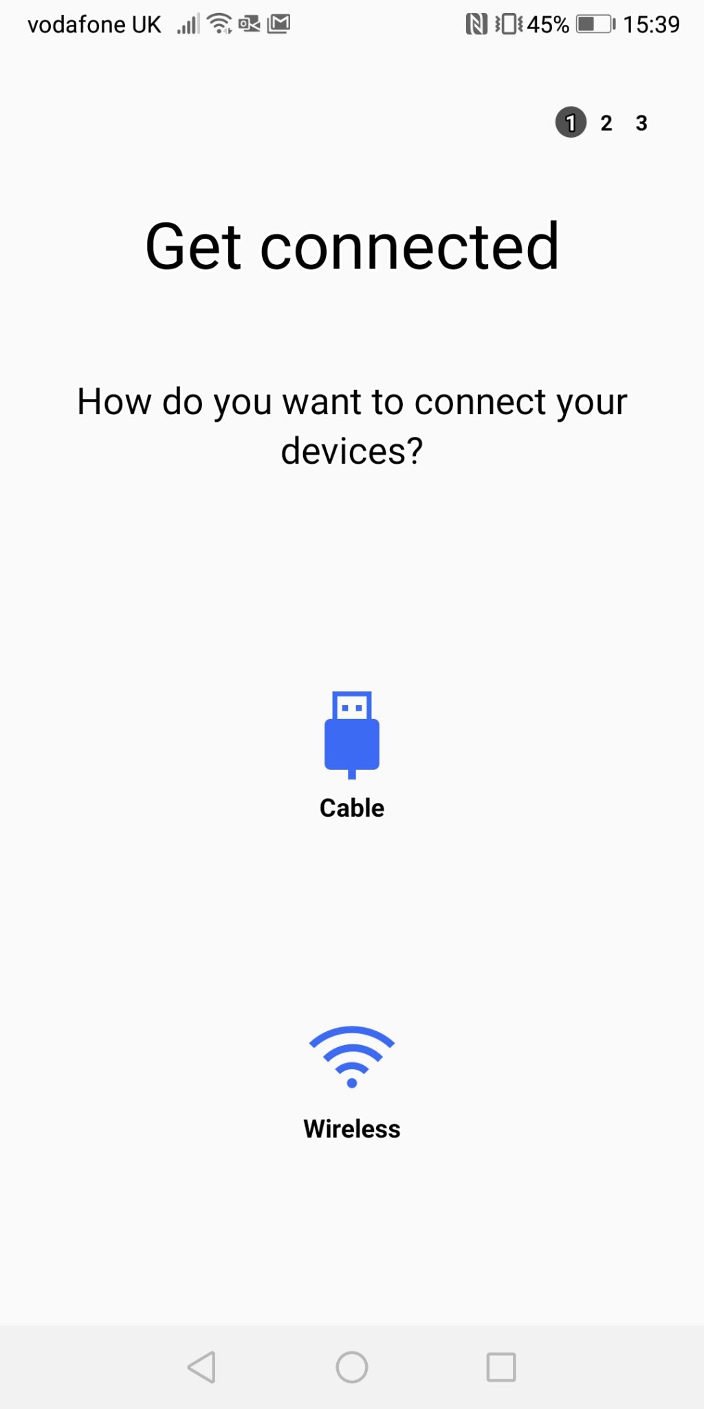 Samsung's Smart Switch app screenshot of Samsung's Smart Switch app