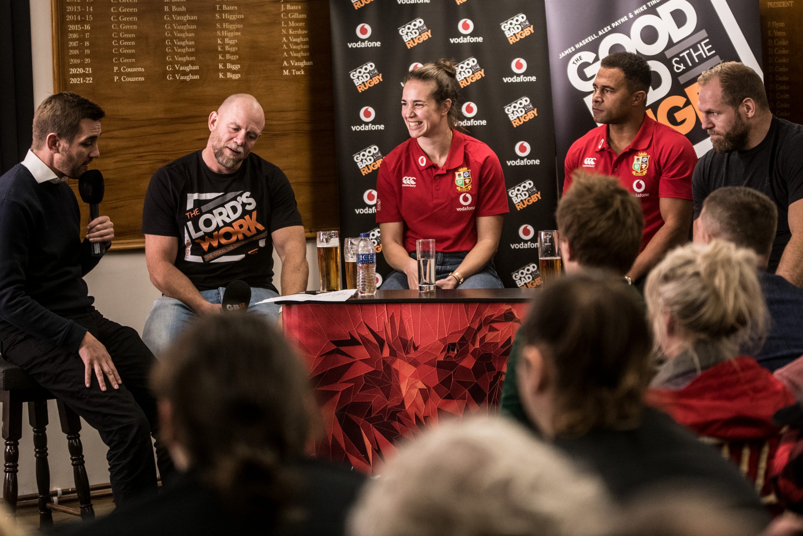 illustrative photo of the live recording of The Good, The Bad & The Rugby podcast at Westbury RFC