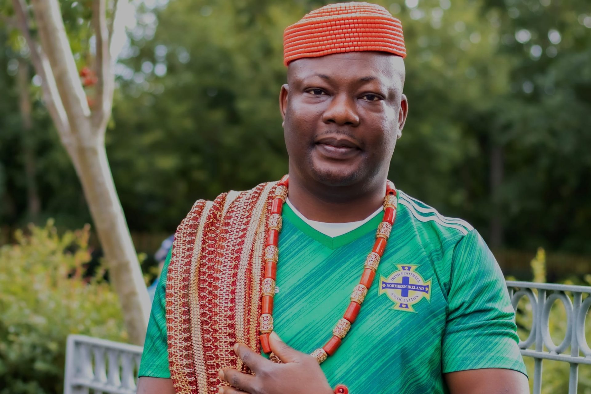 Jahswill Emmanuel's charity helps migrants and asylum seekers integrate into local communities in Northern Ireland, through sport and shared cultural activities 