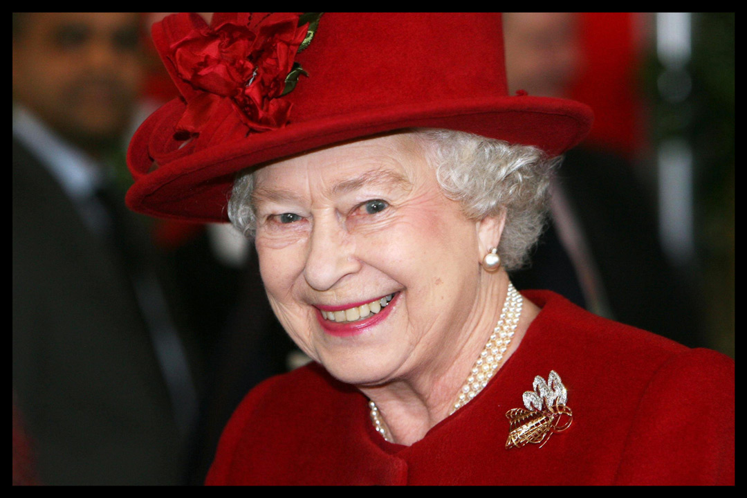 Queen Elizabeth II on a visit to Vodafone's Newbury HQ in 2008.