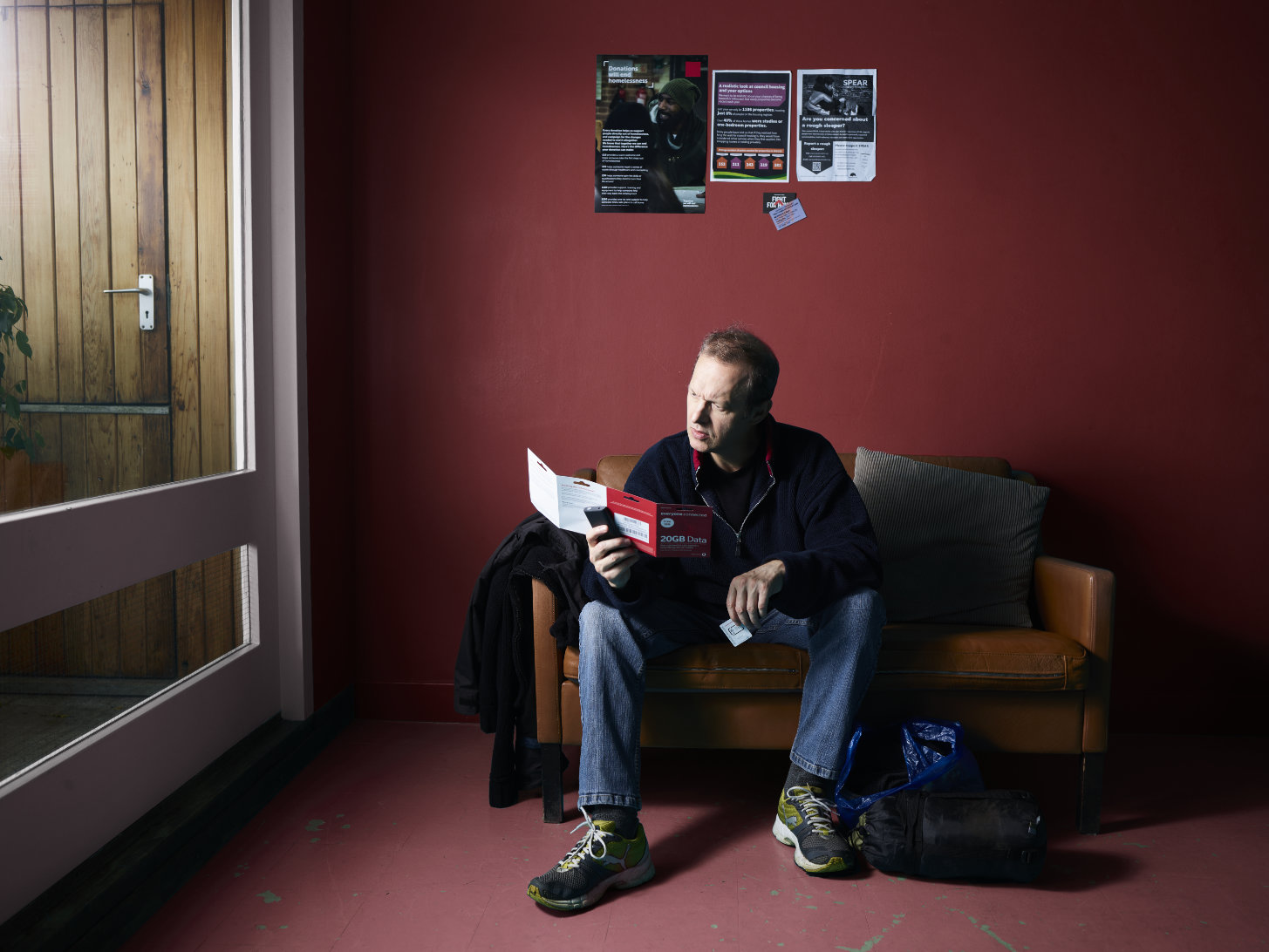 "Through Vodafone’s charities.connected, LandAid gave me a SIM card so that I can use it to tether to my laptop and get my coursework done at home." 5/6.