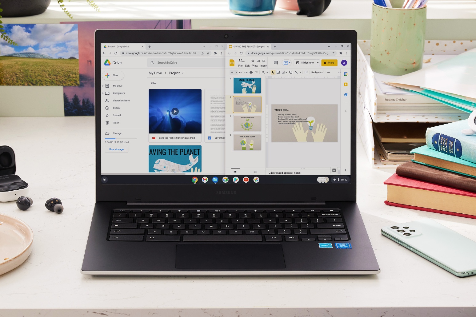 Samsung Galaxy Chromebook Go - save £212. £21 monthly*, £29 upfront. Save £212 on a 24-month 2GB Airtime Plan.