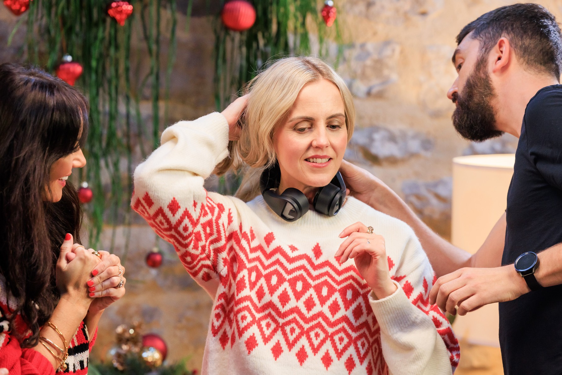 photo of Tanja Bage being fitted with an Electrospit