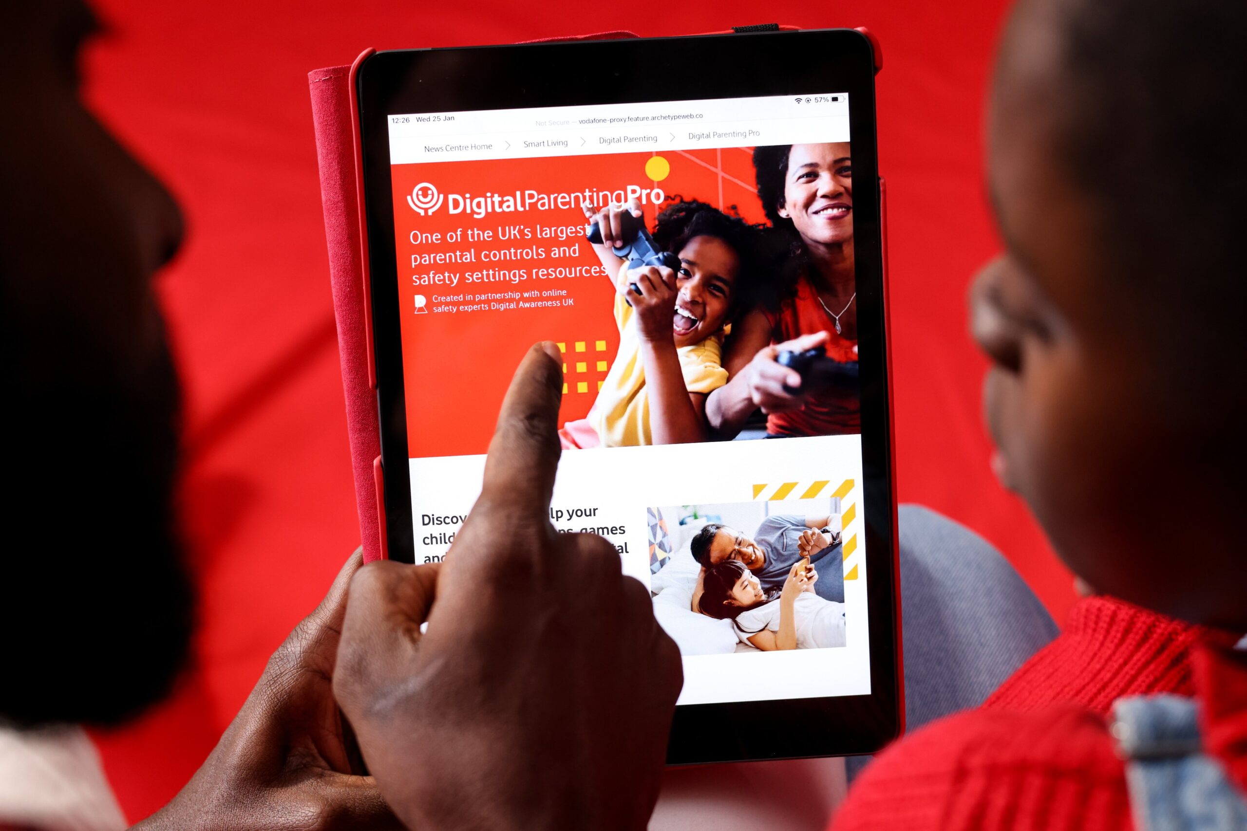 Digital Parenting Pro hub show on a tablet