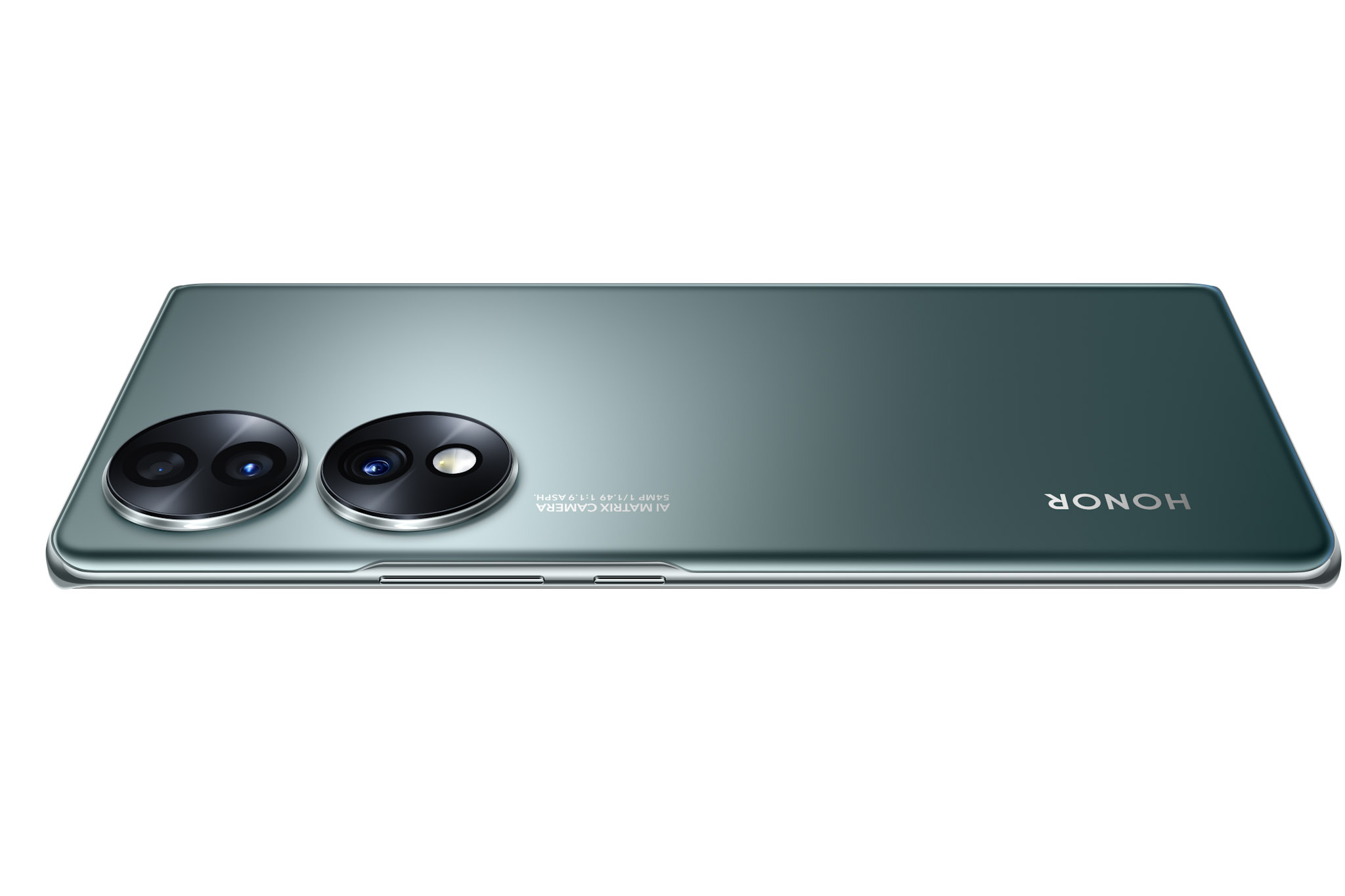 promotional image of the Honor 70 Android smartphone in green