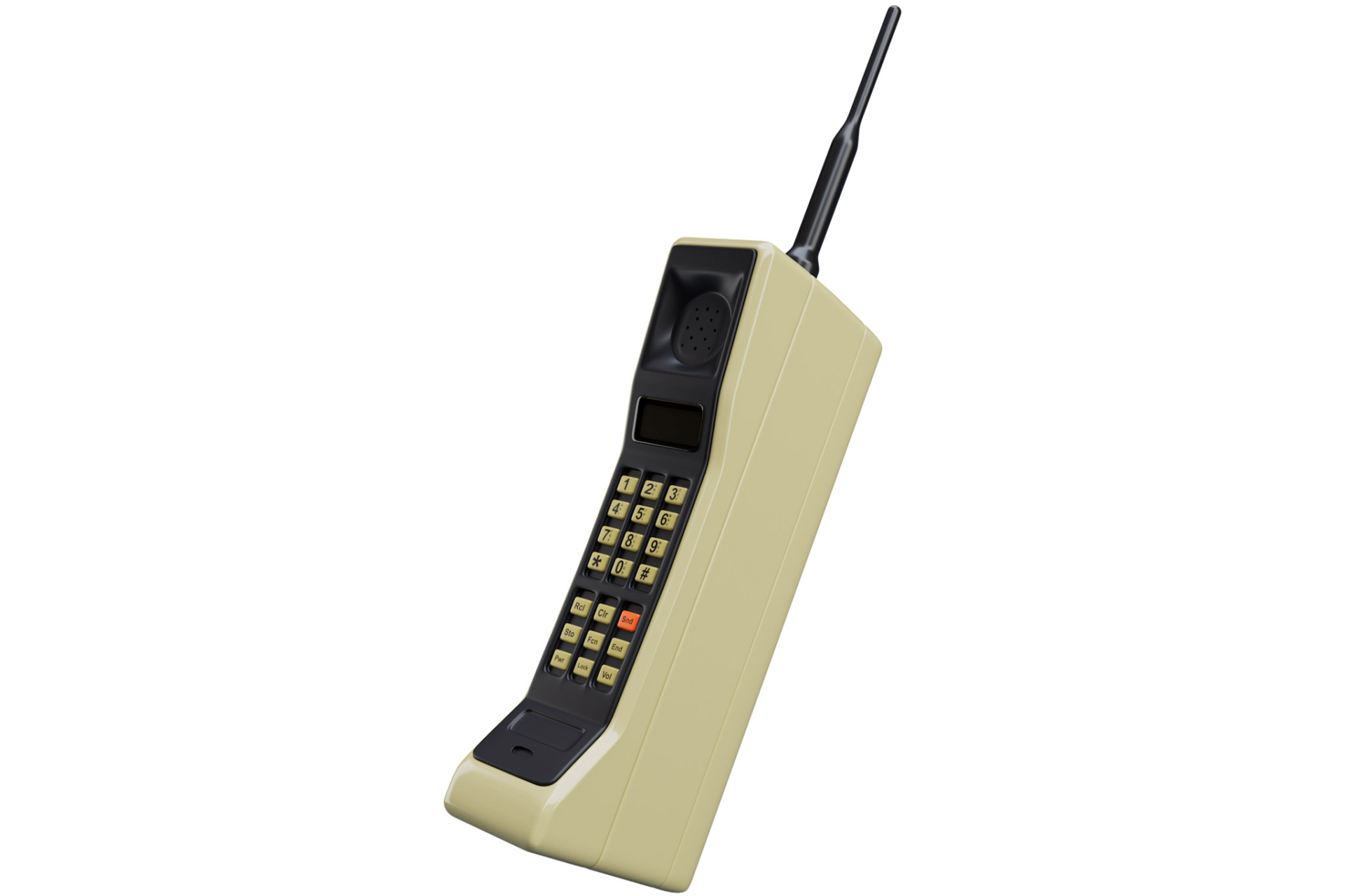 1985 - the Motorola DynaTac 8000X, the first truly portable mobile phone (well, more or less) arrives in the UK.
