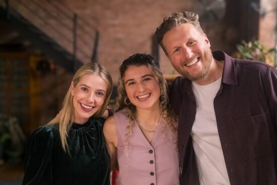 a photo of Marisa Poster (PerfectTed co-founder), Will Little (Little's Coffee founder), Georgia Gibson (Youni co-founder) standing next to each other