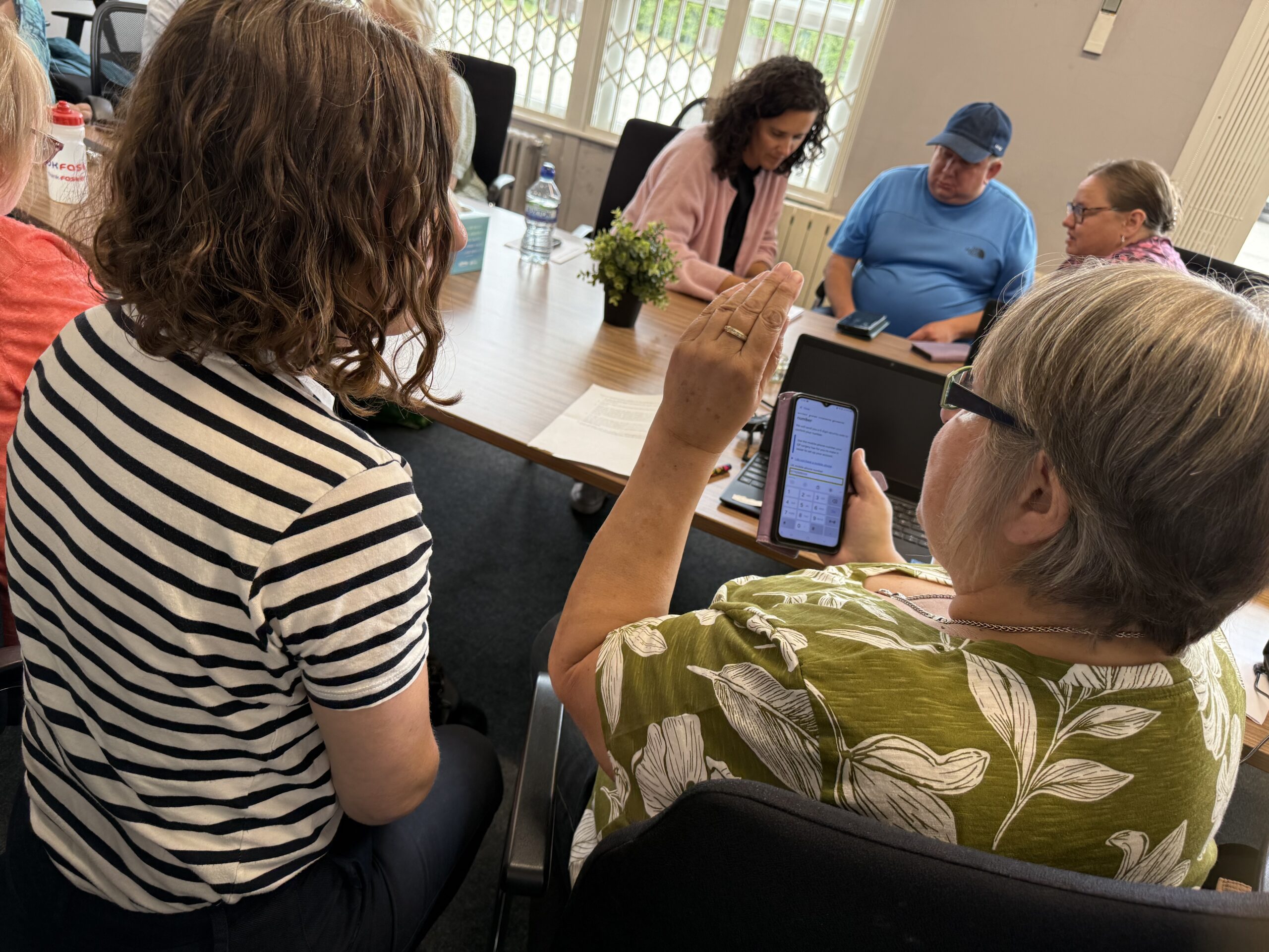 Attendees at a digital literacy session, run by SmartLyte.
