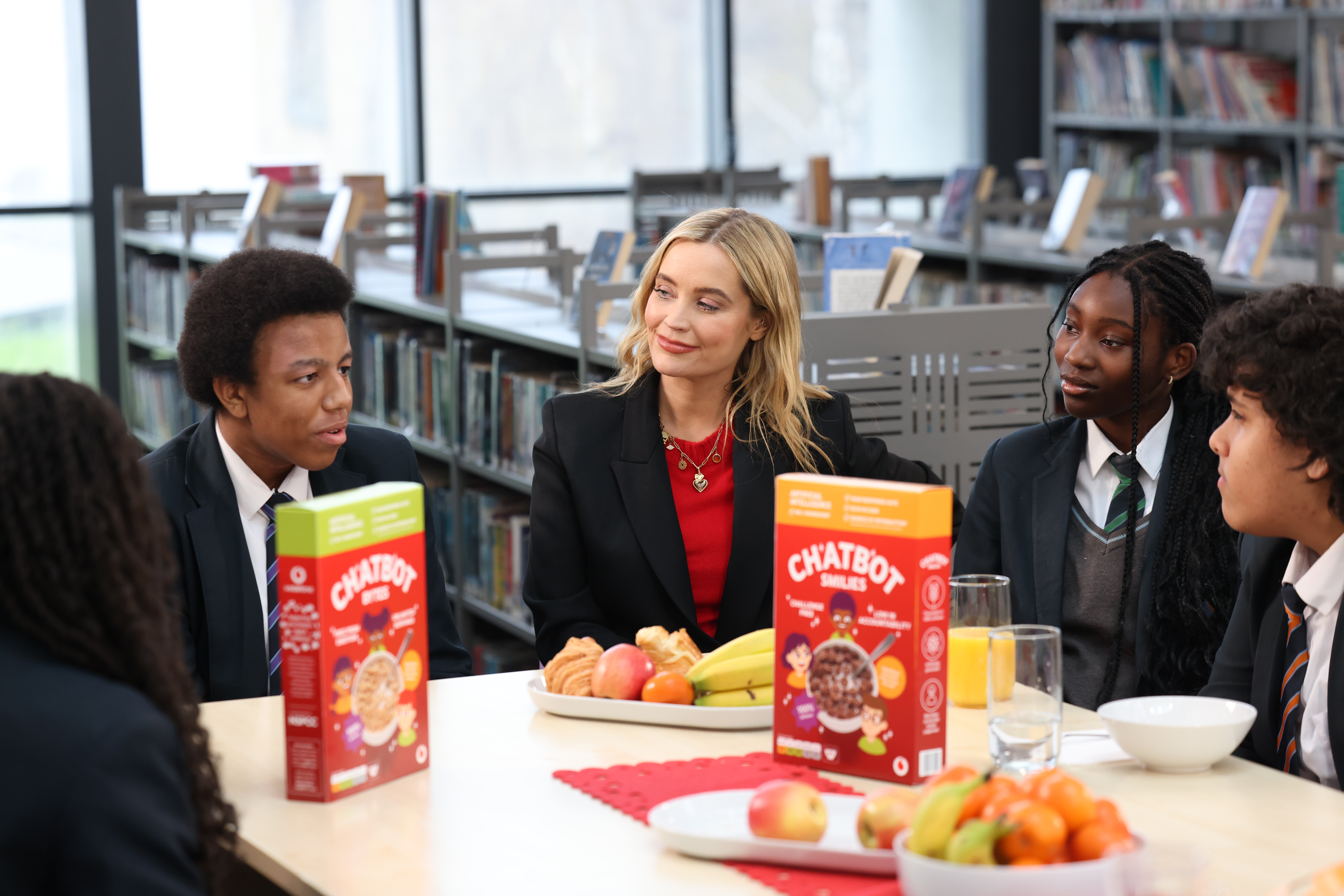 Broadcaster Laura Whitmore joins students at a secondary school in London to hear about their experiences with AI chatbots firsthand.