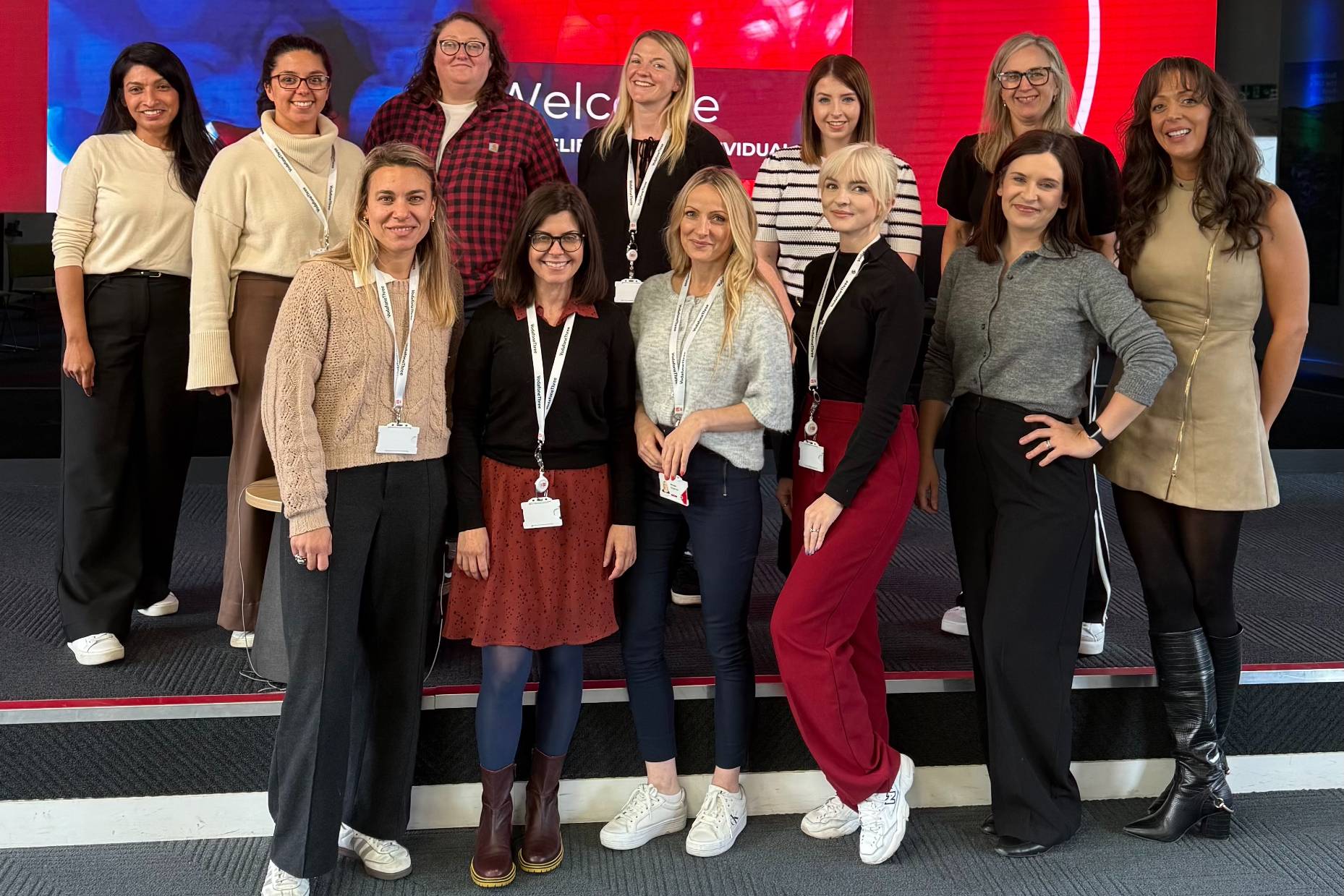 VodafoneThree colleagues taking part in the Women in Leadership apprenticeship.