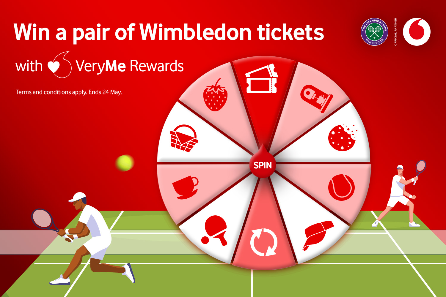 Win a pair of Wimbledon tickets with VeryMe Rewards.