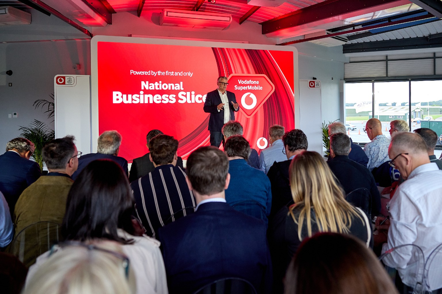 Nick Gliddon, VodafoneThree Business Director, at the launch event of Vodafone SuperMobile.