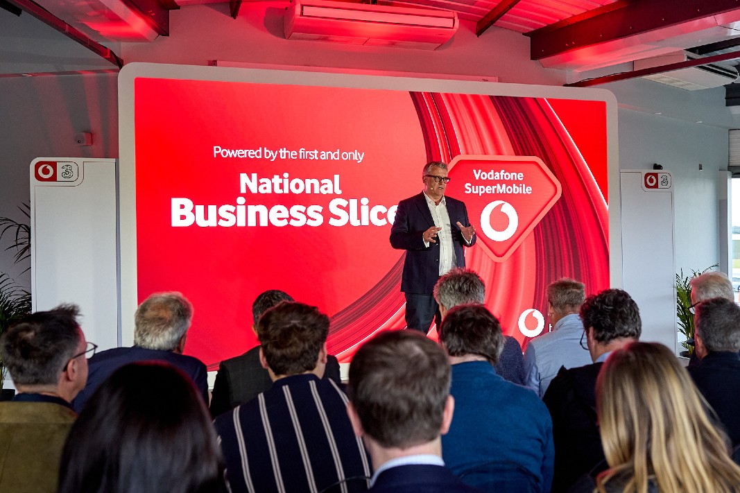 Nick Gliddon, VodafoneThree Business Director, at the launch event of Vodafone SuperMobile.